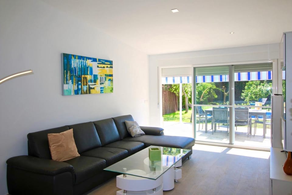 Living room, Seating area, Garden view