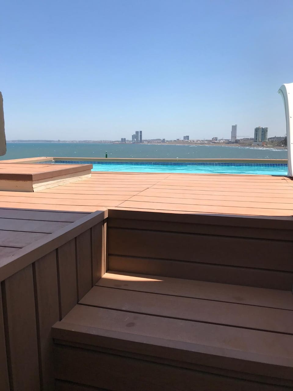Property building, Day, Natural landscape, View (from property/room), Balcony/Terrace, Pool view, Sea view