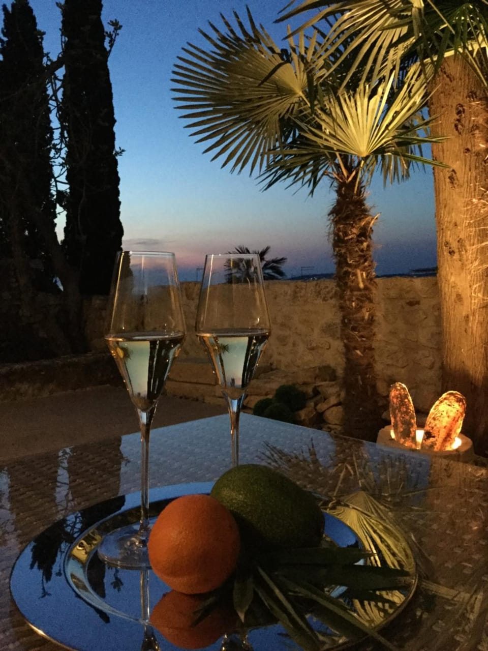 Night, Garden, Balcony/Terrace, Garden view, Sea view, Sunset