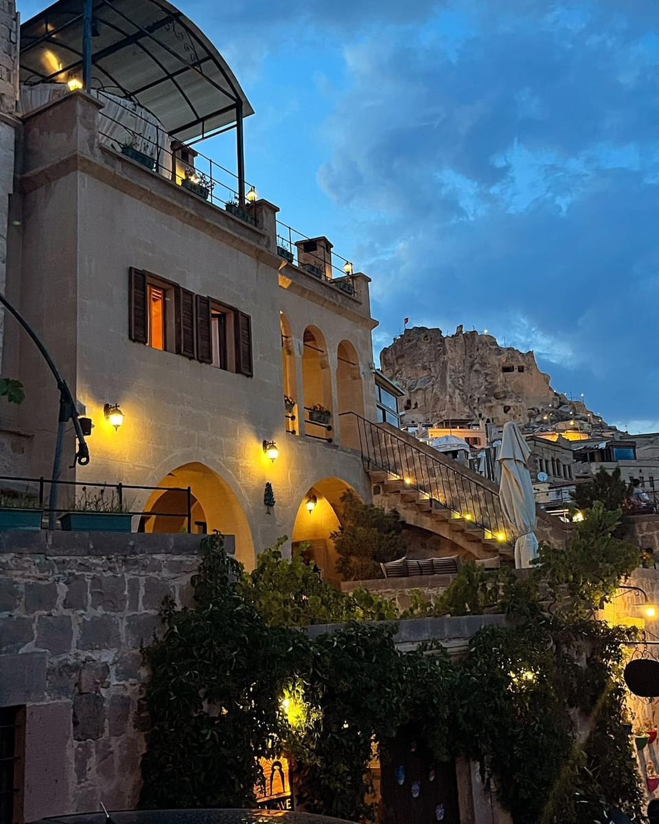 Property building, Nearby landmark, Night, Natural landscape, Landmark view, Mountain view