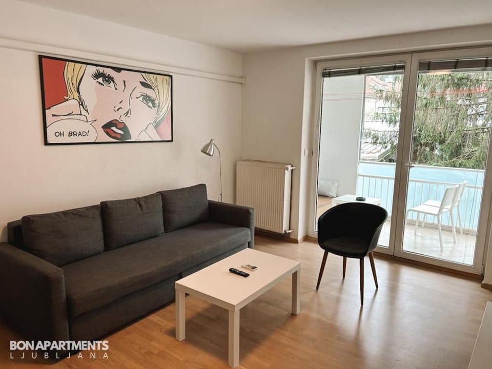 70 square m with balcony+parking+AC Apartment in Ljubljana