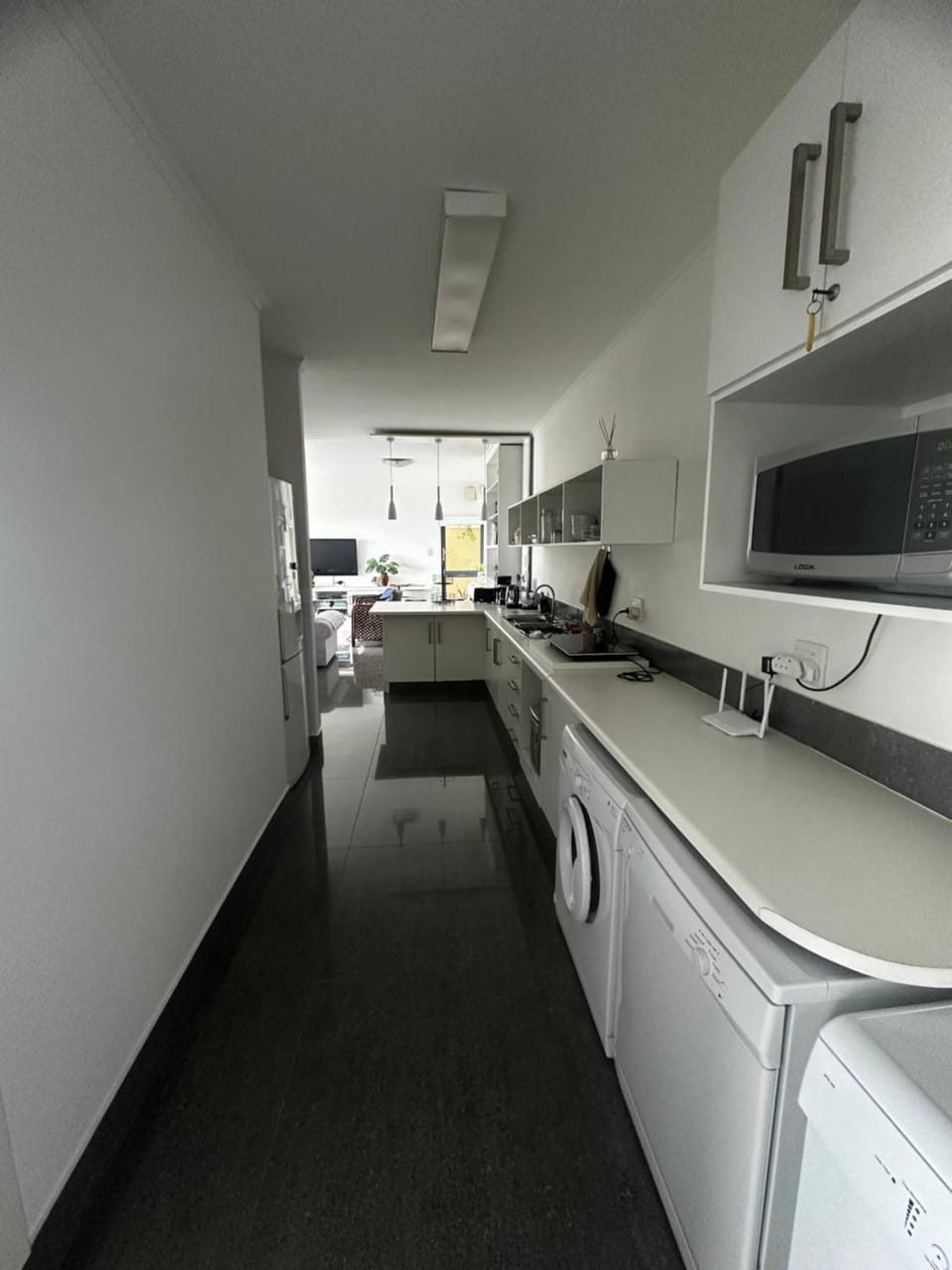 Kitchen or kitchenette, dishwasher