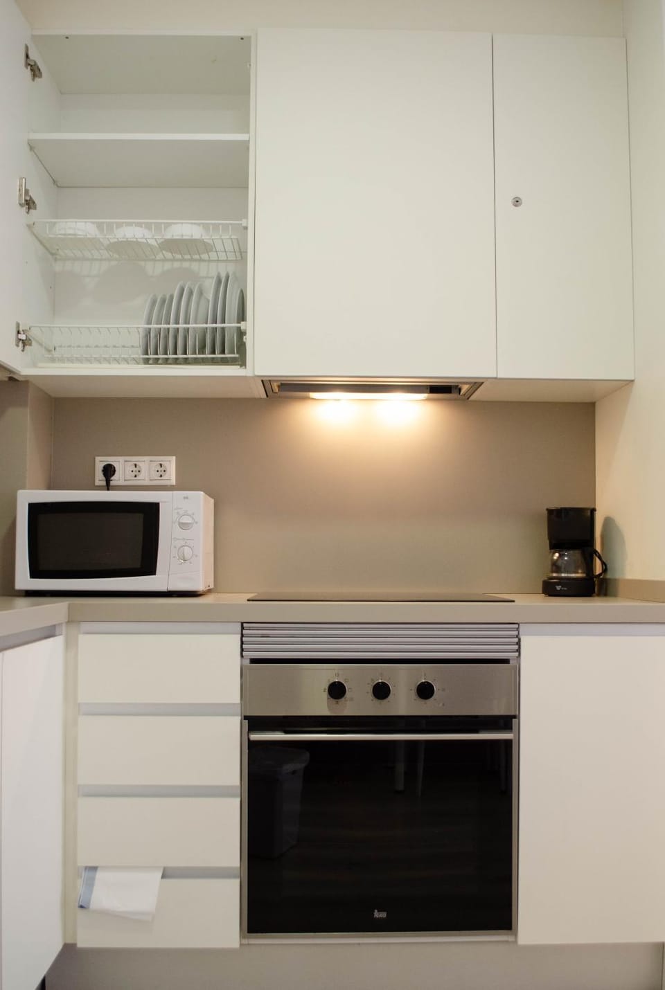 Kitchen or kitchenette, microwave, oven, stove, kitchen