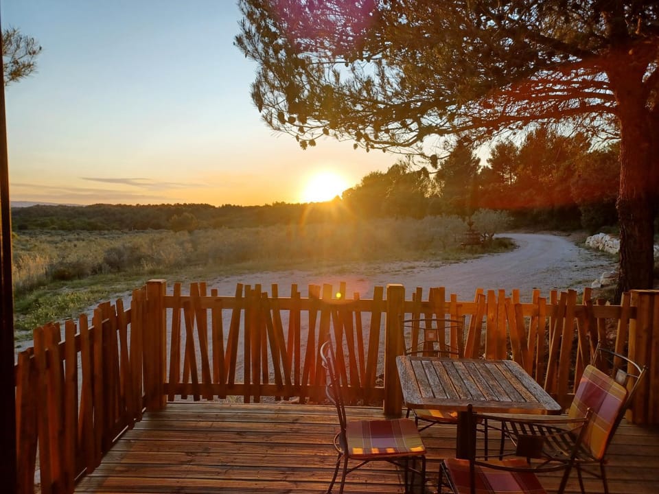 Patio, Landmark view, Sunset