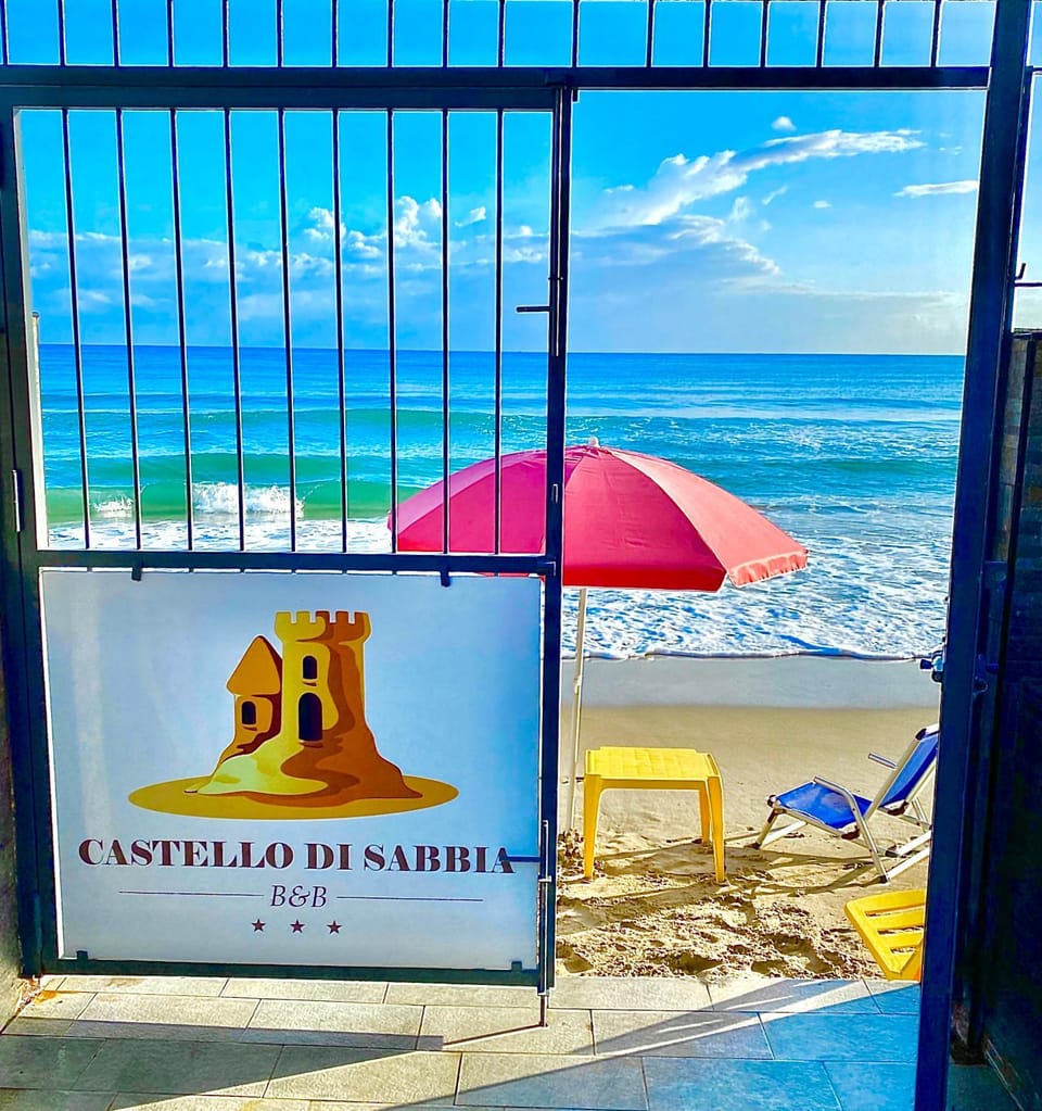 Nearby landmark, Day, Property logo or sign, Natural landscape, Summer, Beach, Logo/Certificate/Sign, Sea view, sunbed