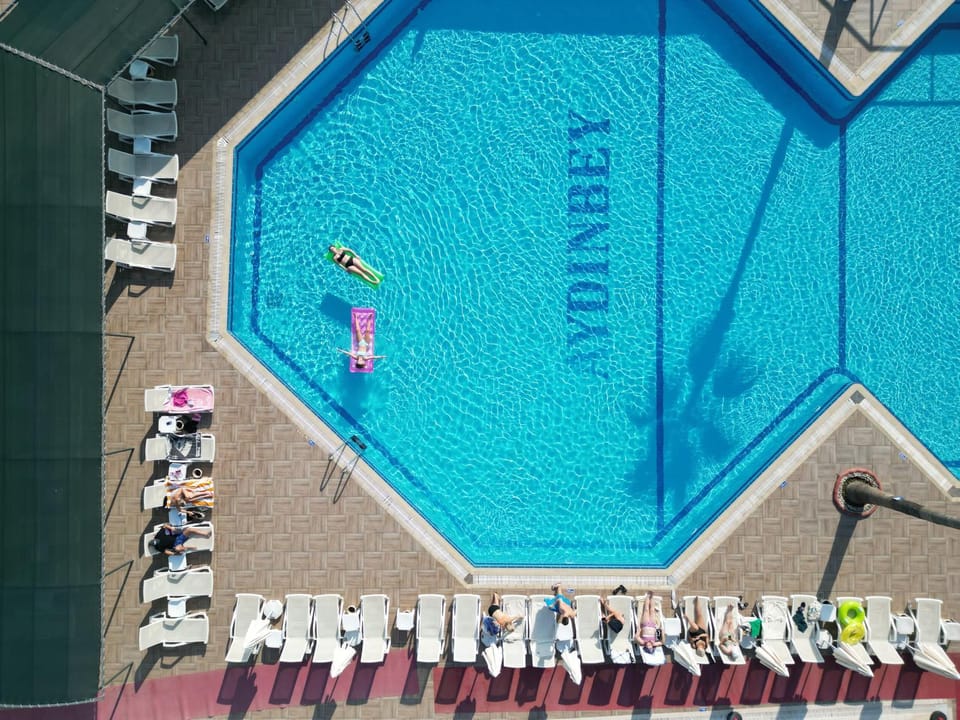 Day, People, Bird's eye view, Swimming pool, sunbed