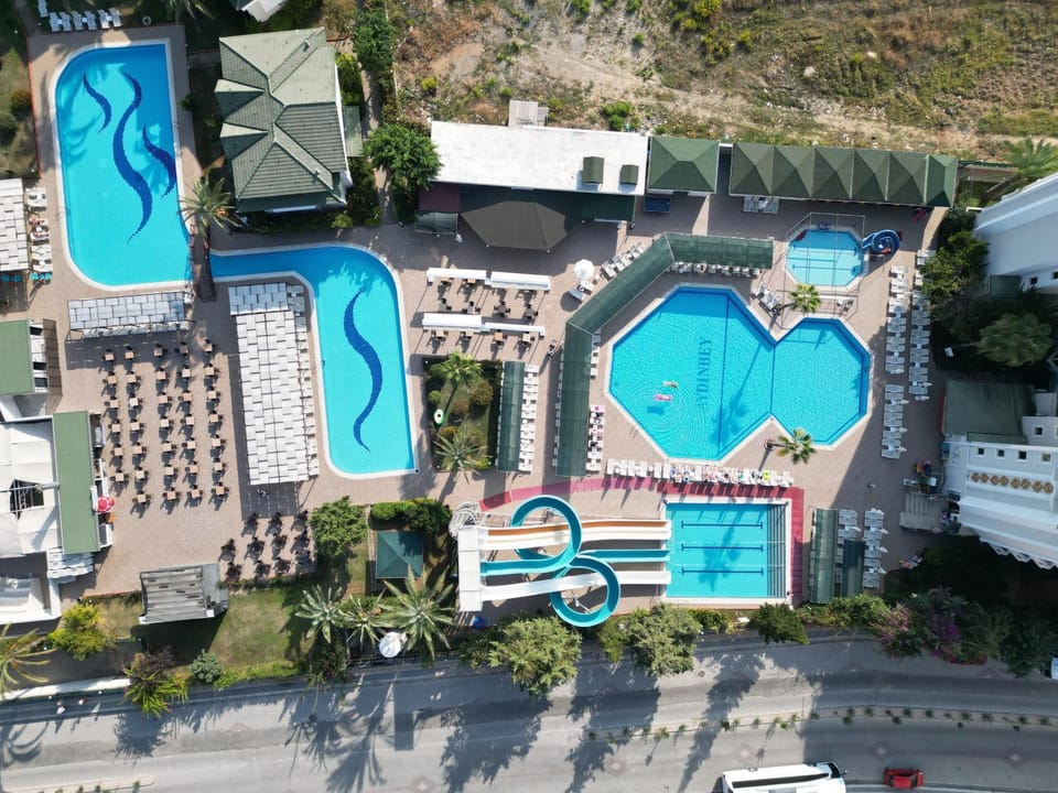 Day, Bird's eye view, Summer, Swimming pool, sunbed