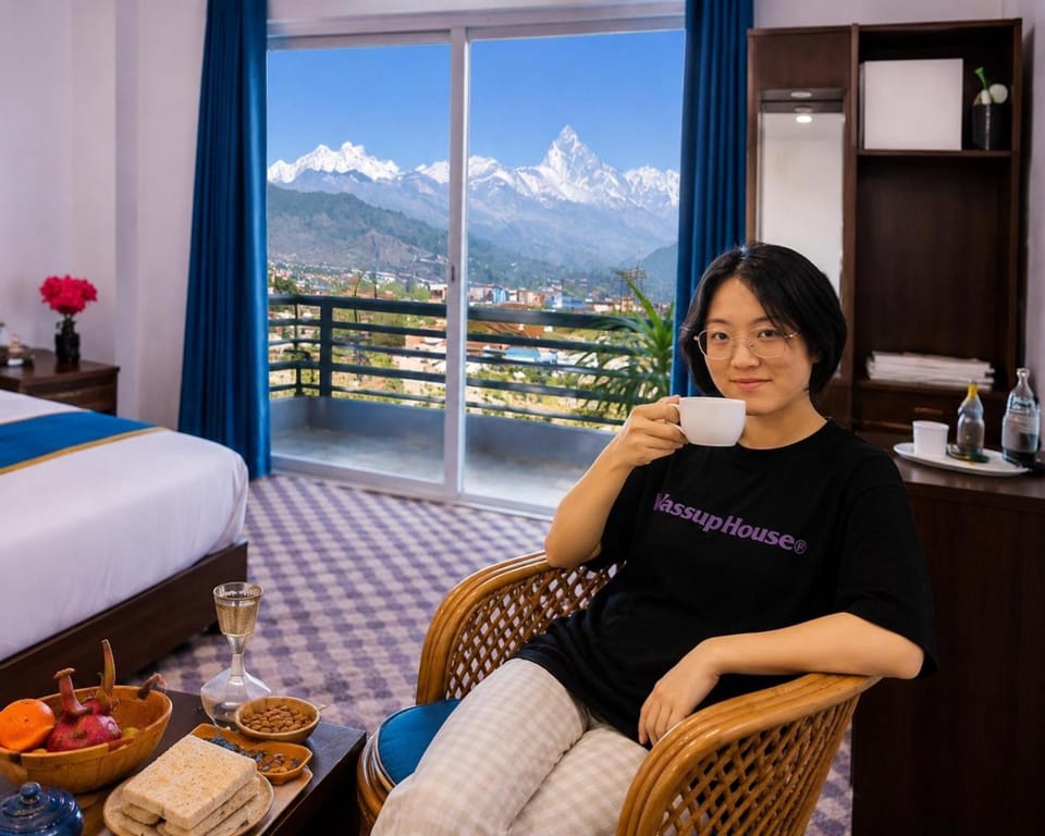 People, Natural landscape, Coffee/tea facilities, Mountain view, group of guests