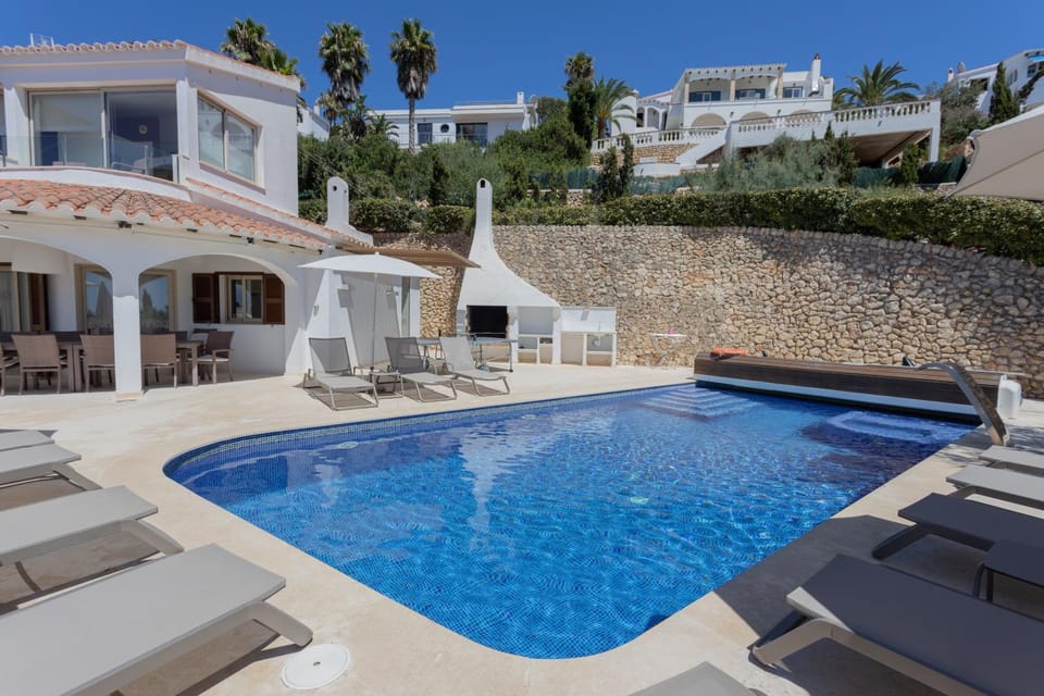 Property building, Living room, Swimming pool