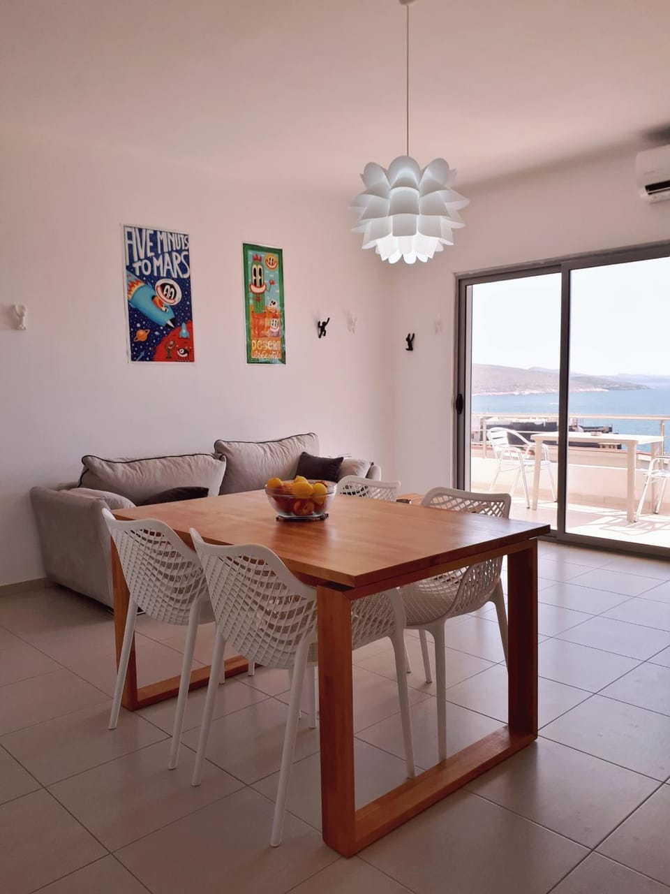 Living room, Seating area, Dining area, Sea view