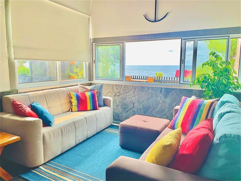 Living room, Seating area, Sea view
