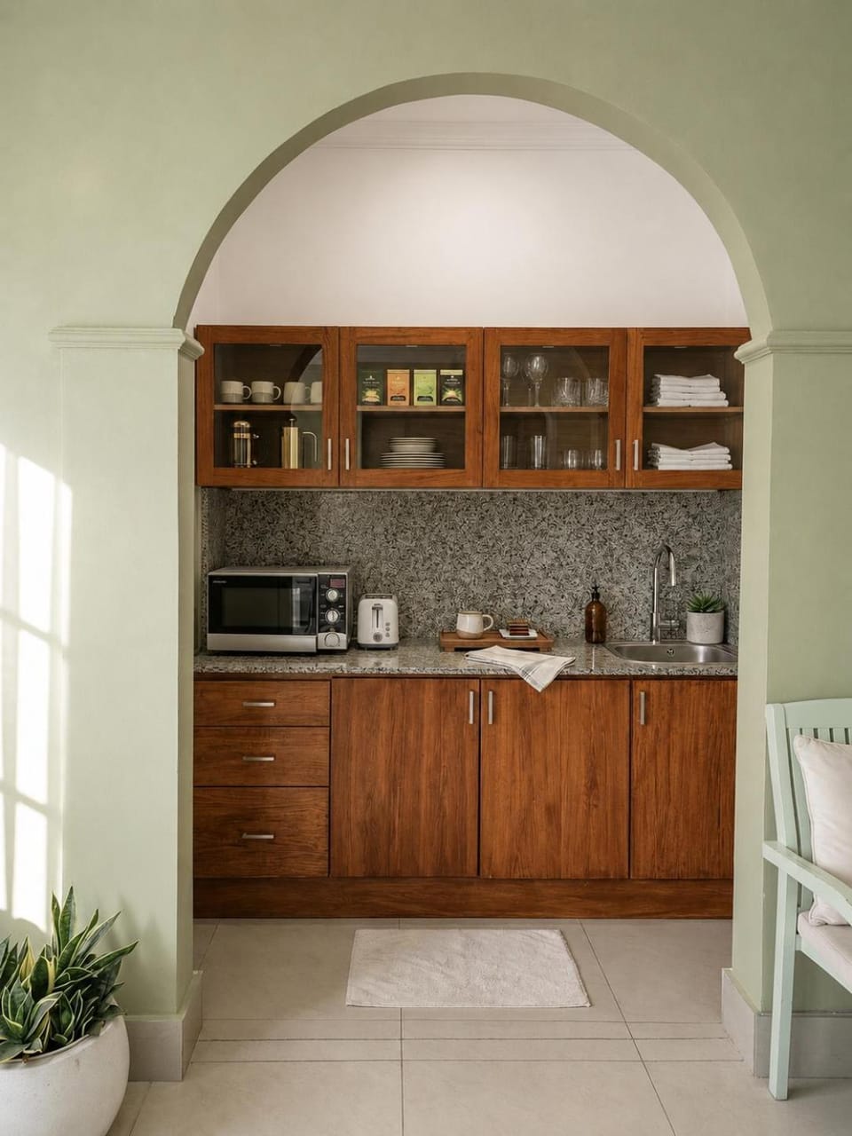 Property building, microwave
