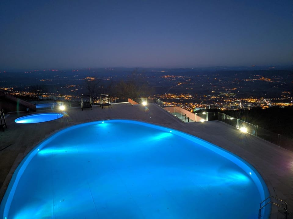 Night, City view, Pool view, Swimming pool, Swimming pool