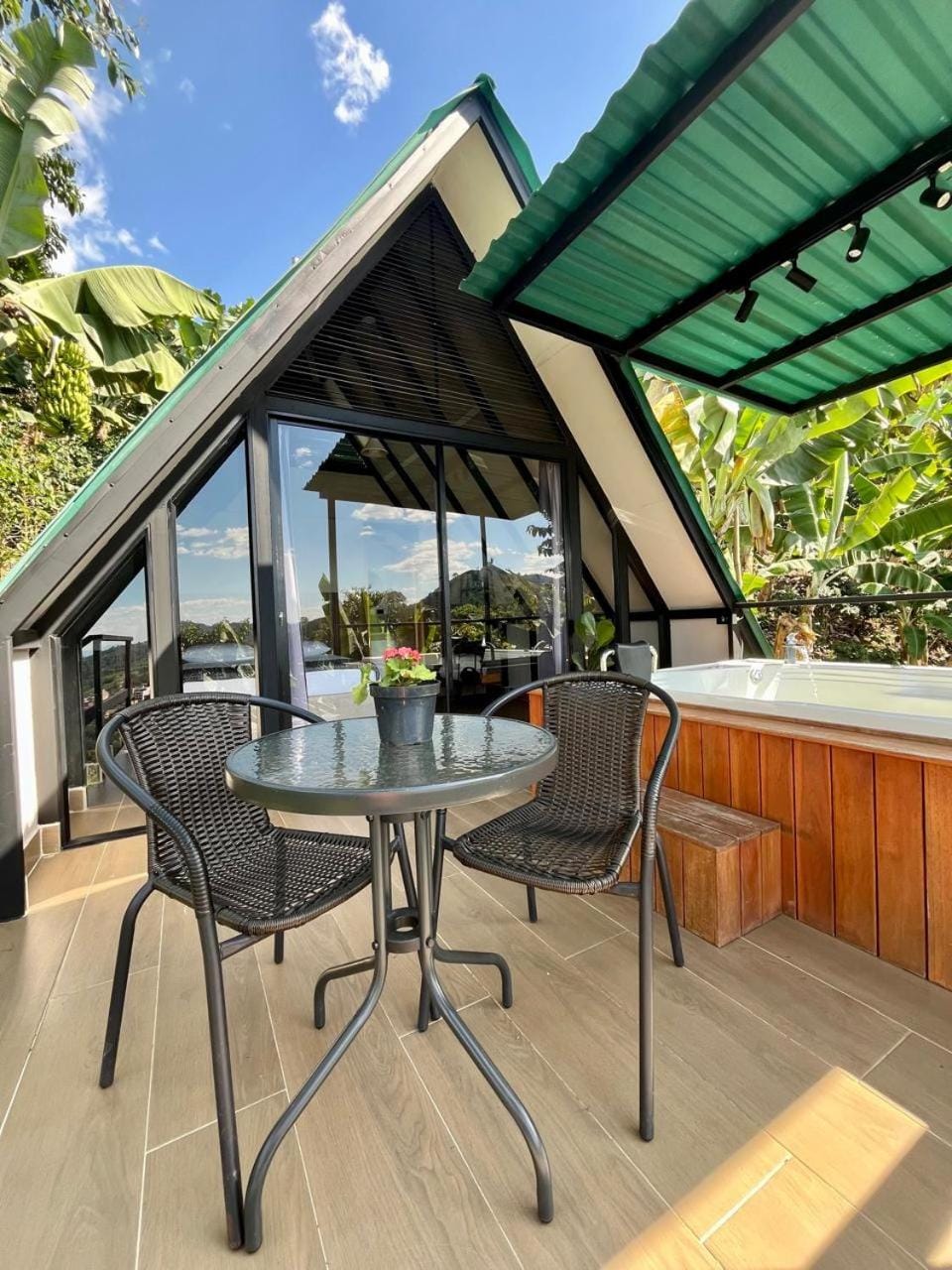Natural landscape, View (from property/room), Seating area, Dining area