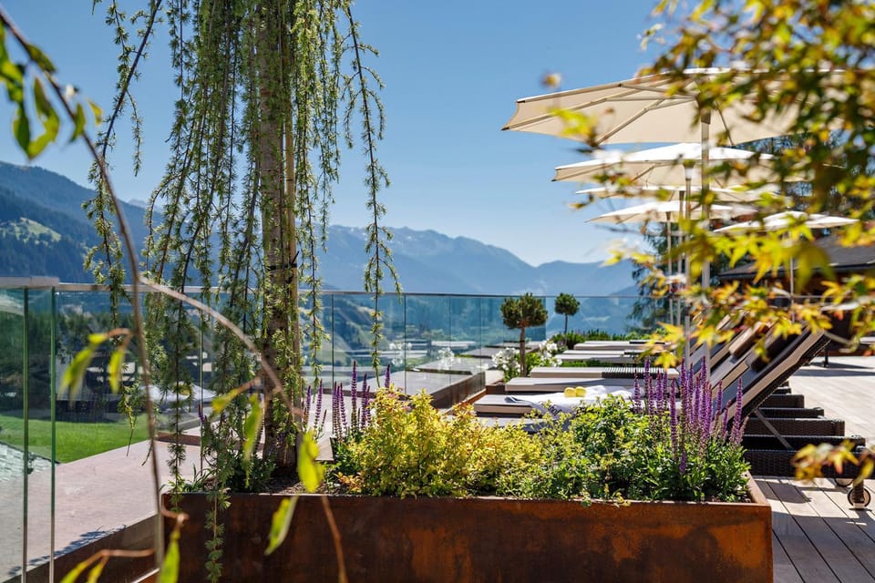 Natural landscape, Mountain view, Swimming pool
