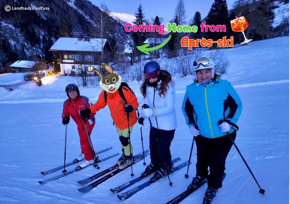 Winter, Skiing, group of guests
