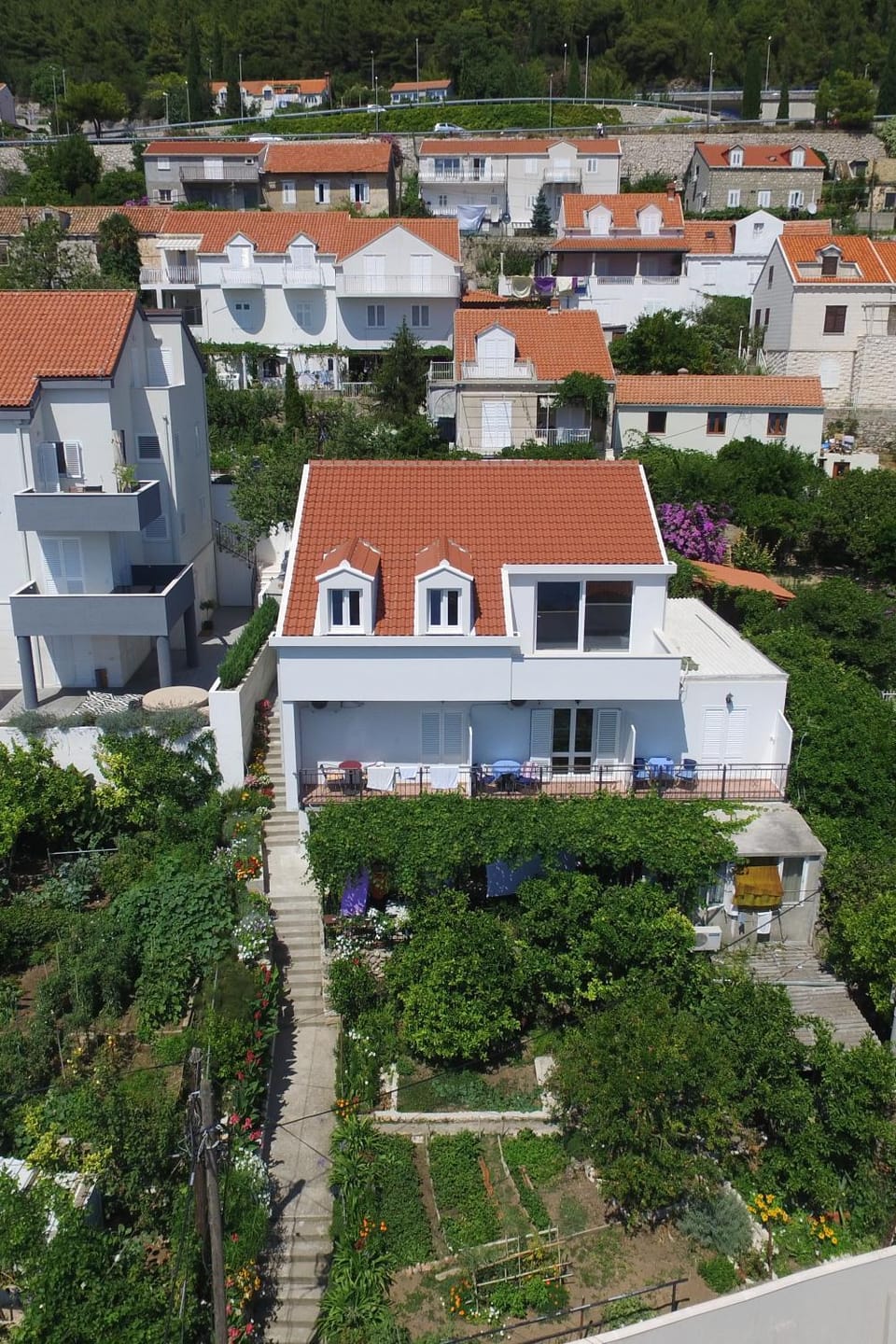 Facade/entrance, Bird's eye view