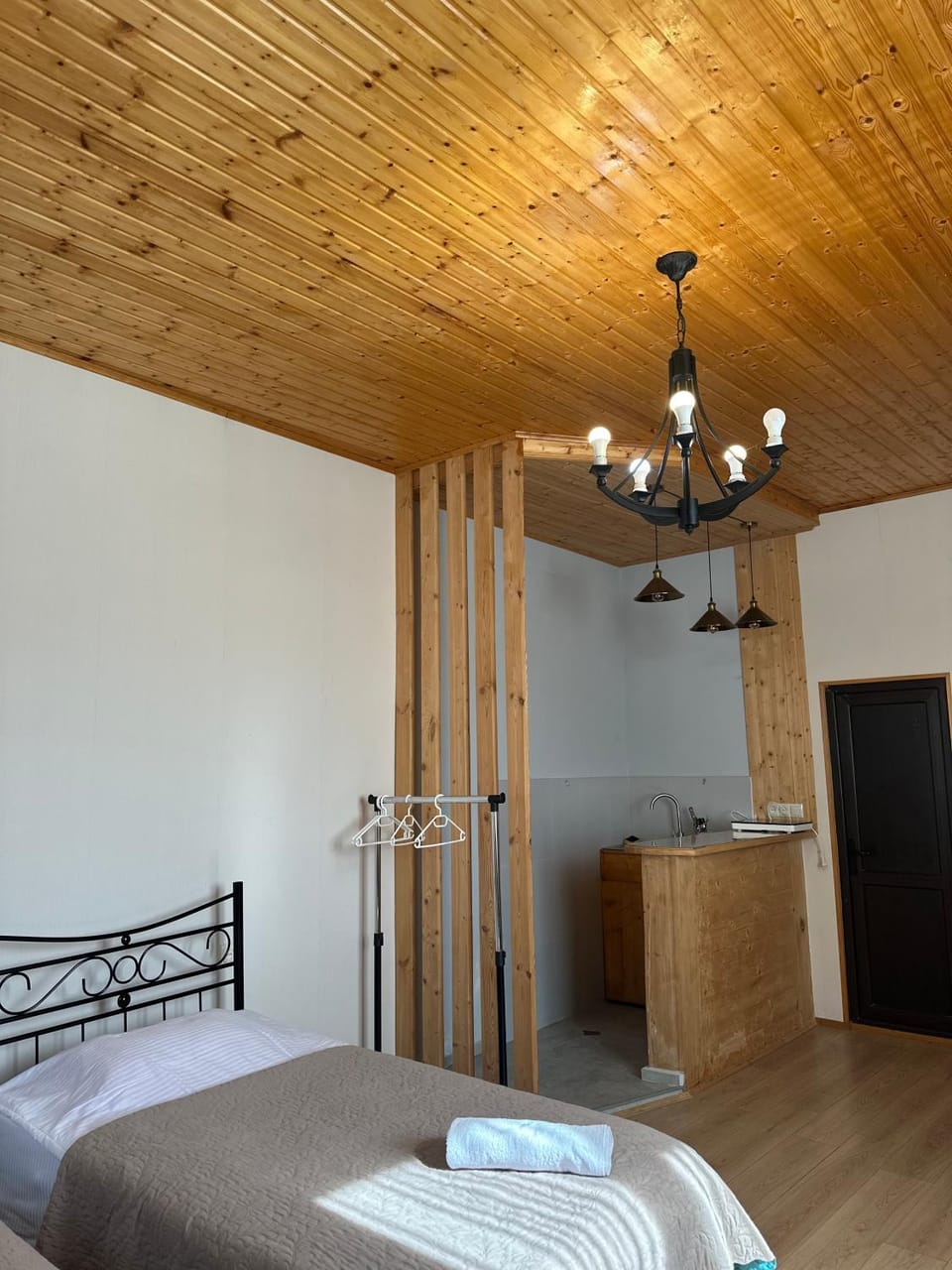 Bed, Photo of the whole room, Bedroom, towels, wardrobe