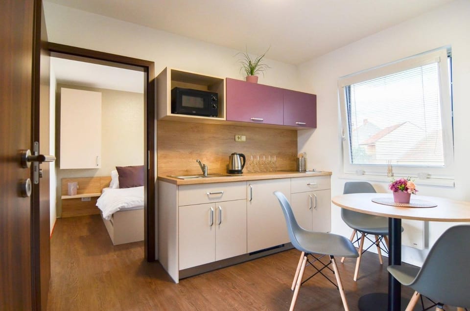 Kitchen or kitchenette, Dining area, stove