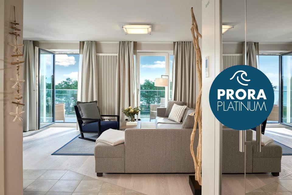 Living room, Seating area, Sea view