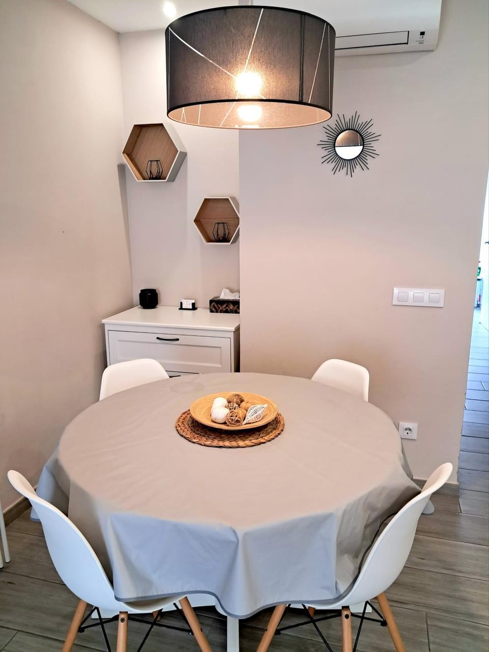 Dining area, air conditioner