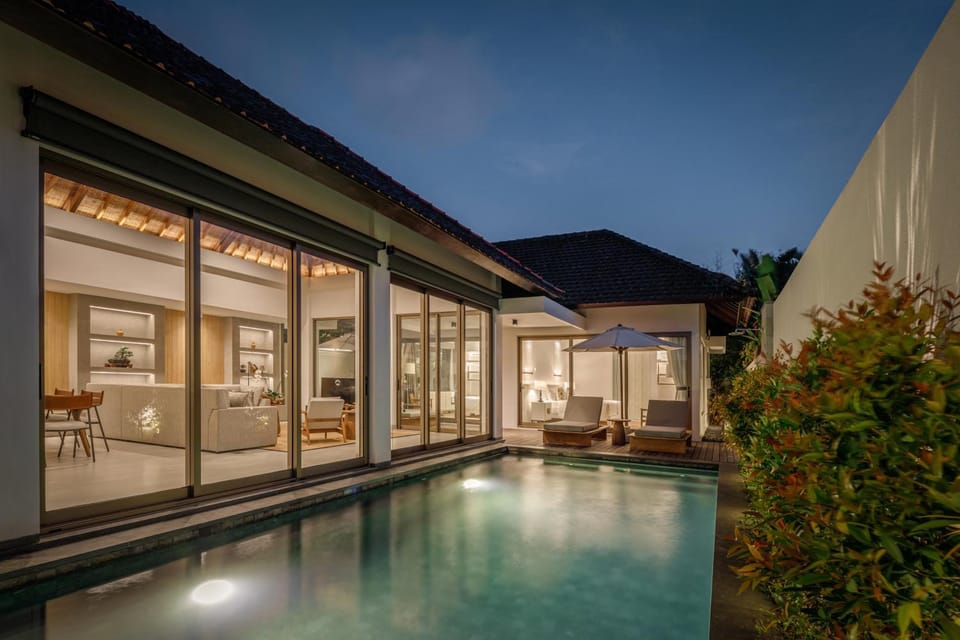Property building, Patio, Pool view, Swimming pool