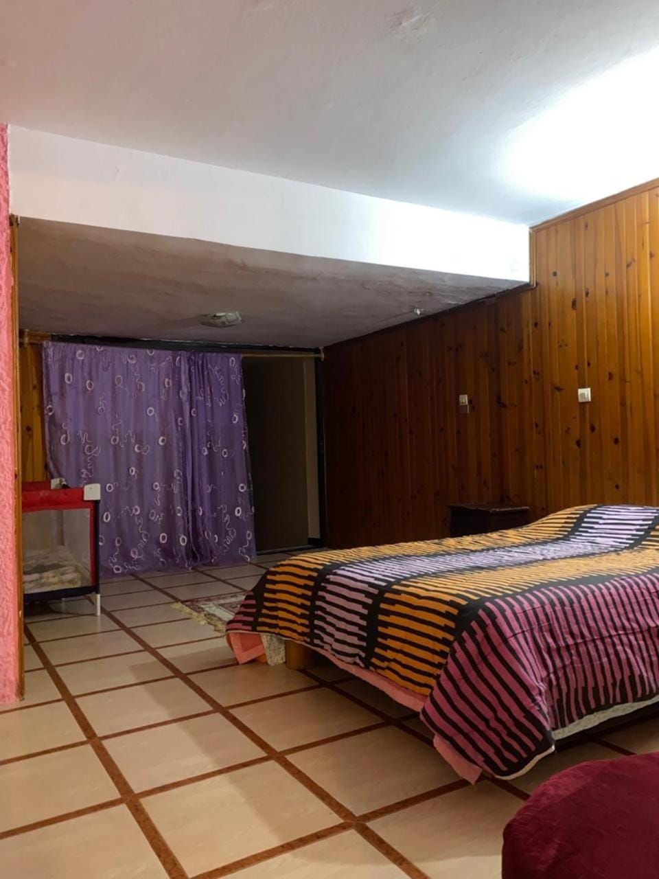 Bed, Photo of the whole room, Bedroom, cot, wardrobe