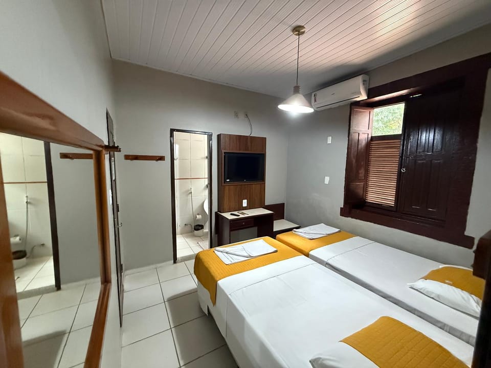 Bed, Bathroom, Photo of the whole room, Bedroom, towels, air conditioner