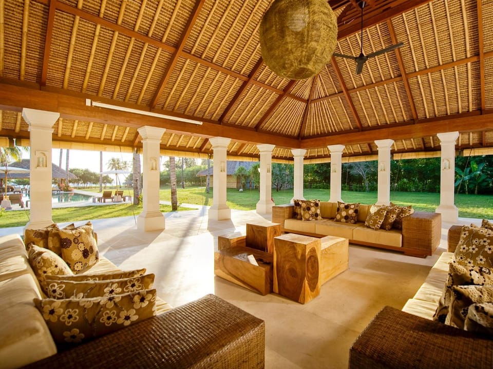 Living room, Seating area, Garden view