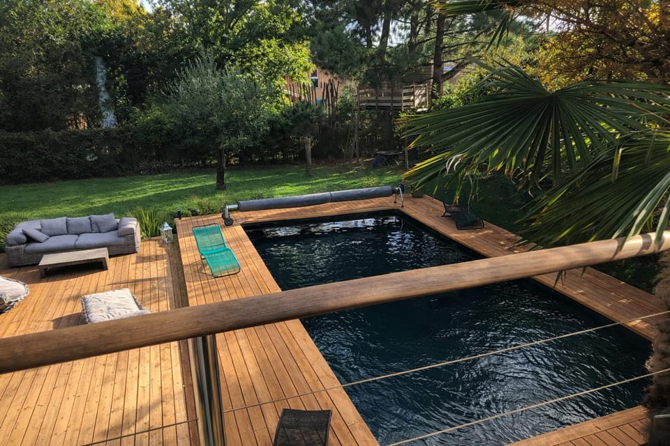 Spring, Natural landscape, Garden view, Pool view, Swimming pool