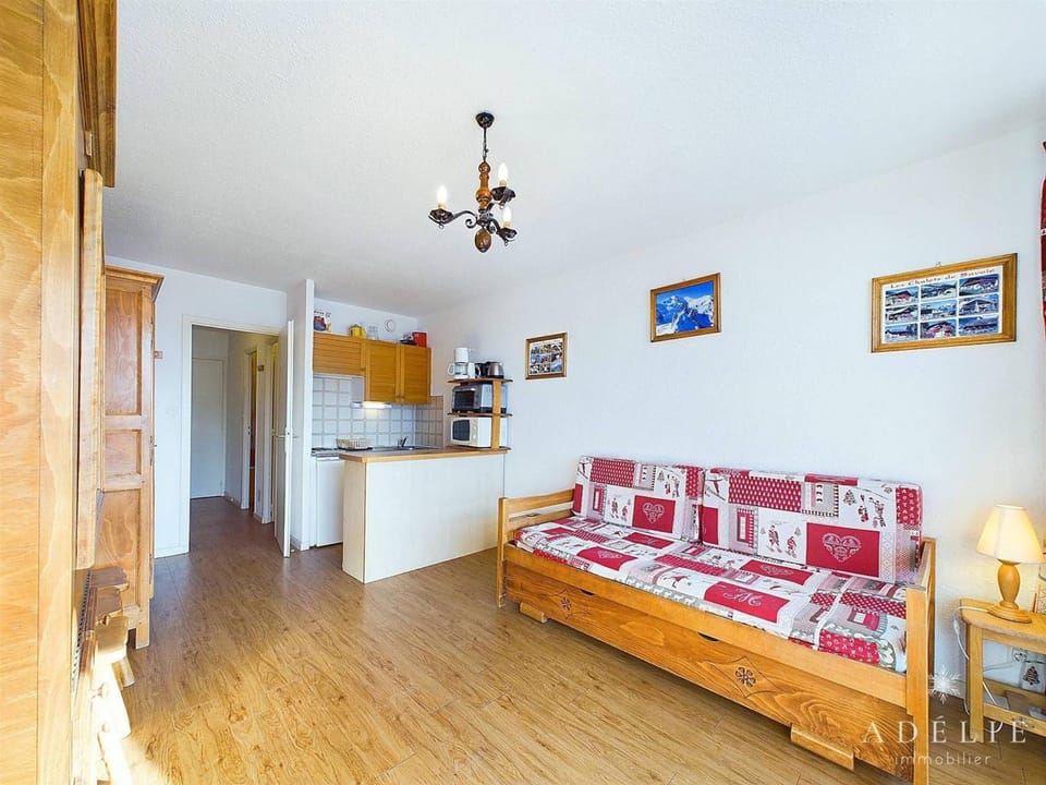 Studio montagne au centre, 4 pers, balcon, proche pistes - FR-1-398-575 Apartment in Montvalezan