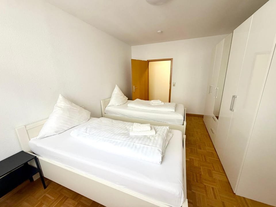Bed, Photo of the whole room, Bedroom, towels, wardrobe