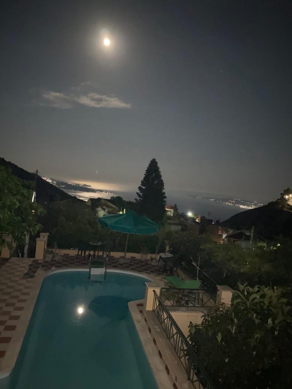 Night, Natural landscape, Mountain view, Pool view, Swimming pool, Swimming pool