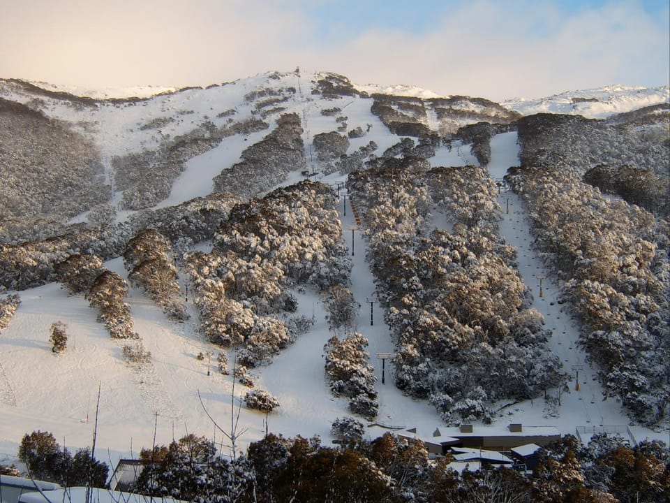 Natural landscape, Winter, Skiing, Mountain view