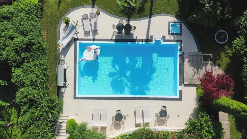 Bird's eye view, Garden, Pool view, Swimming pool