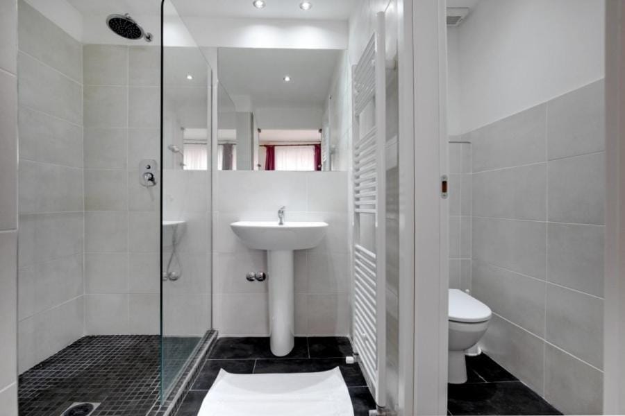 Shower, Toilet, Day, Bathroom