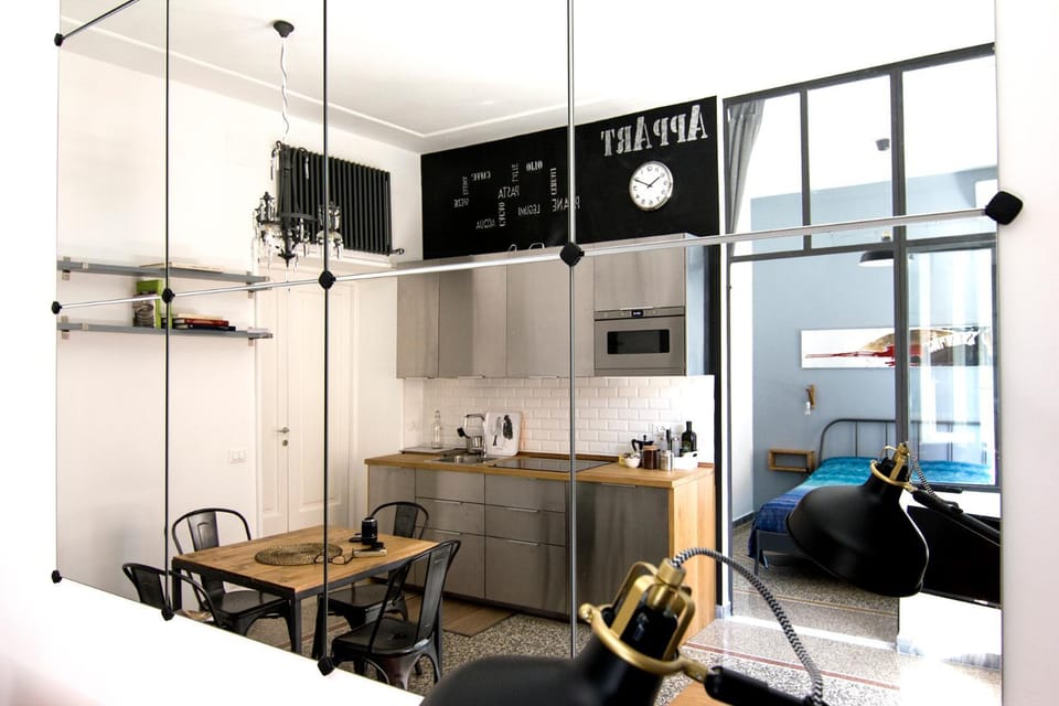 Kitchen or kitchenette, Living room, Dining area