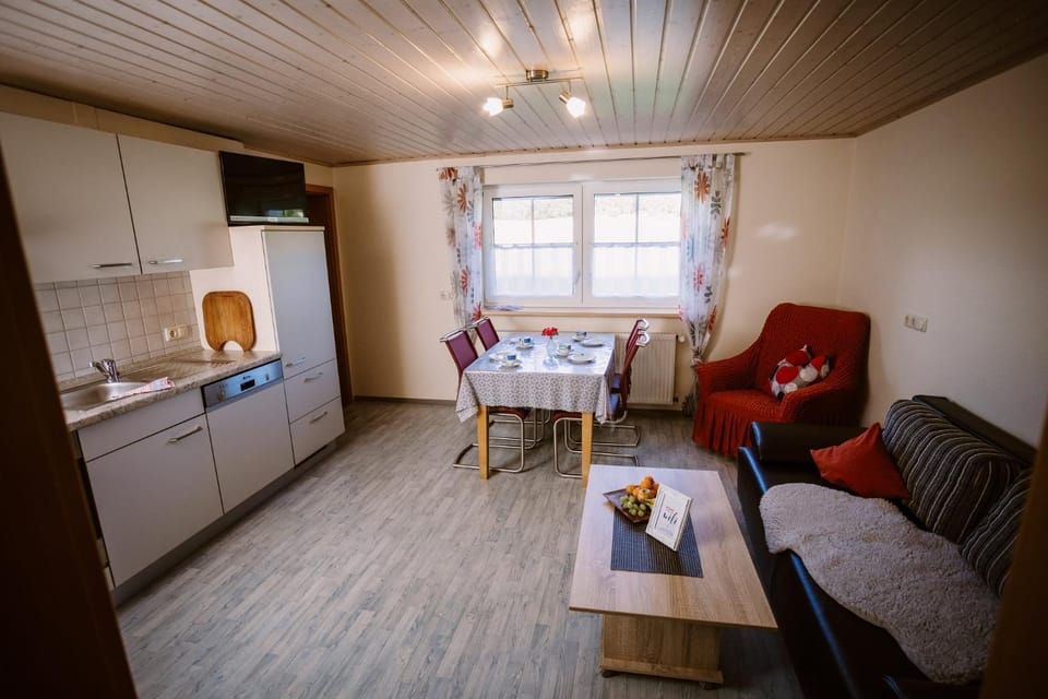 Kitchen or kitchenette, Living room, Dining area