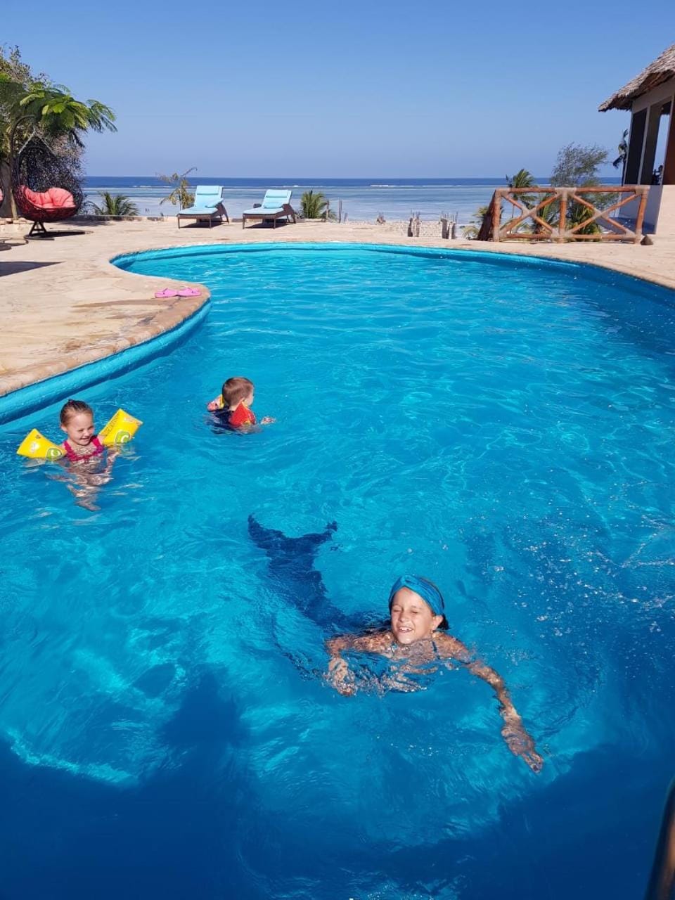 Pool view, Swimming pool, children