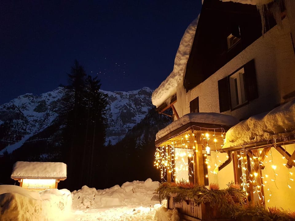 Night, Natural landscape, Mountain view