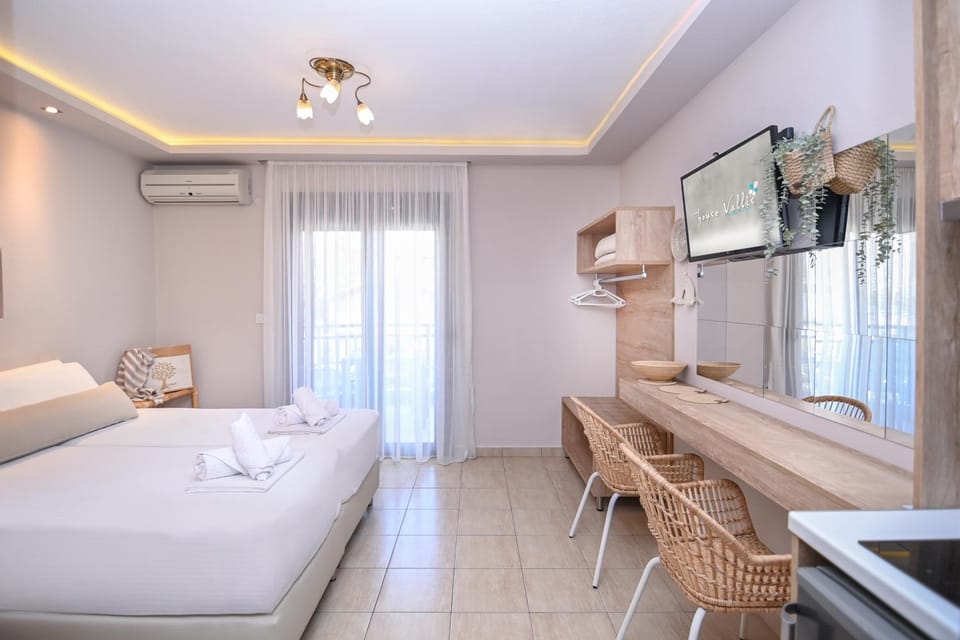 Bed, TV and multimedia, Photo of the whole room, Bedroom, air conditioner