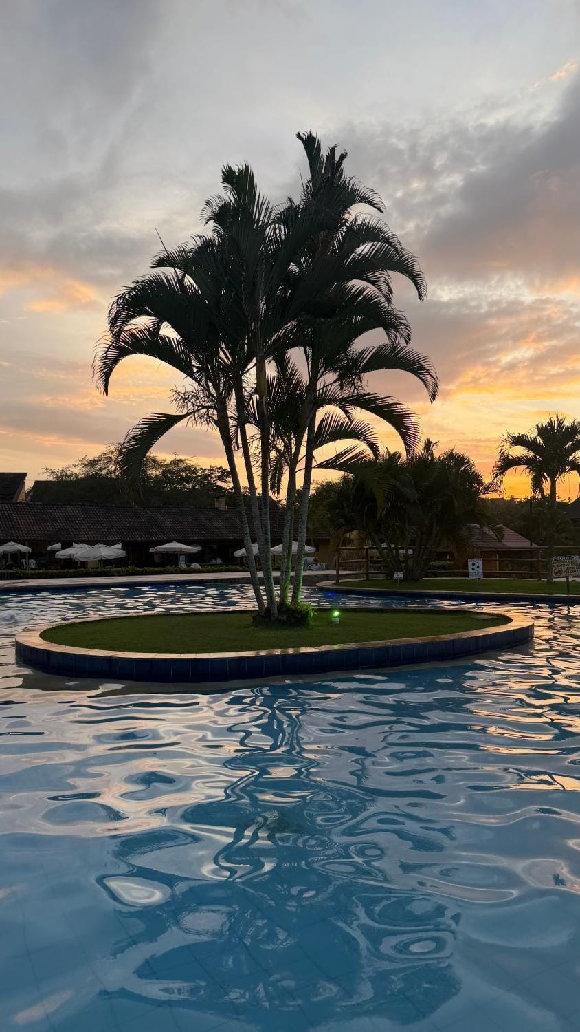 Natural landscape, Pool view, Swimming pool, Sunset