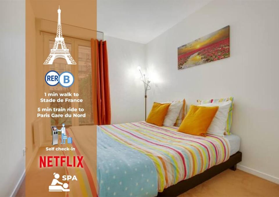 F2 50m2 Paris Gare du nord - Stade de France - Parking Apartment in Saint-Denis, France