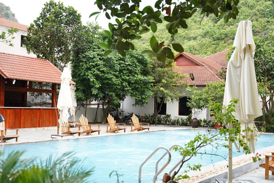 Natural landscape, Pool view, Swimming pool, sunbed