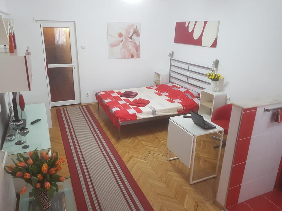 Bed, Living room, Photo of the whole room, Seating area