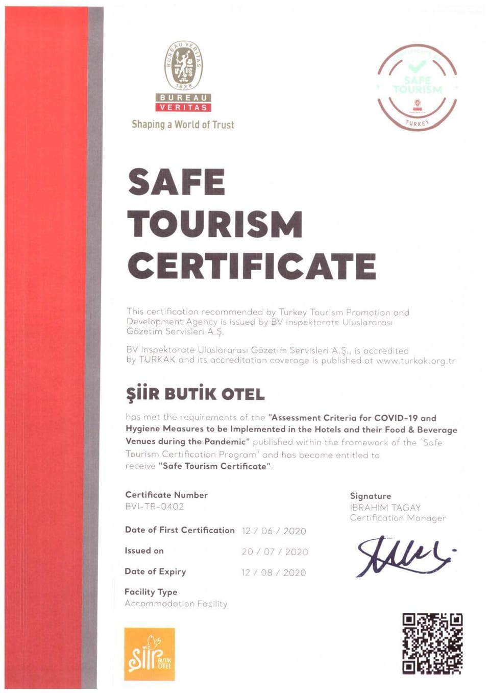 Certificate/Award