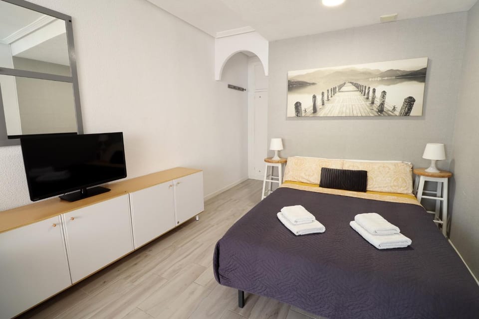 Bed, TV and multimedia, Photo of the whole room, Bedroom