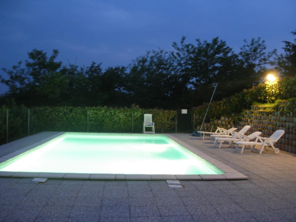 Night, Pool view, Swimming pool, Swimming pool