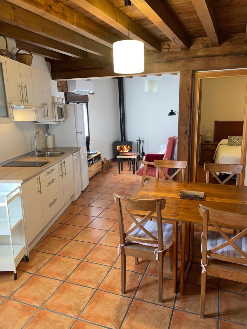 Kitchen or kitchenette, Living room, Dining area
