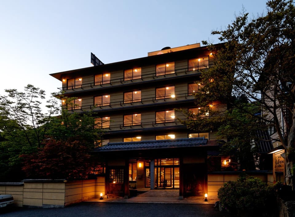 Property building, Facade/entrance, Sunset